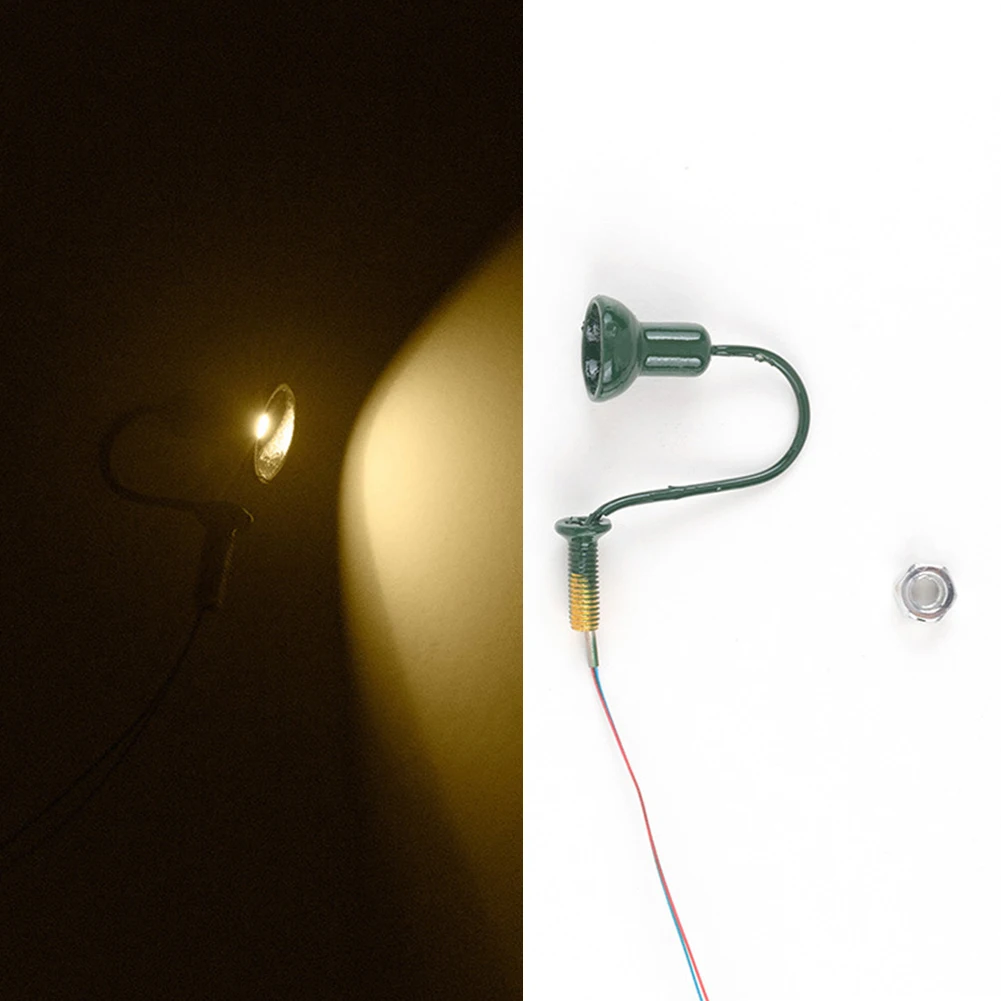 5X Wall Lights Model Railway Model Lamp LED Street Light Warm White HO Scale Suitable For Use At Supply Voltages Of 3V12V