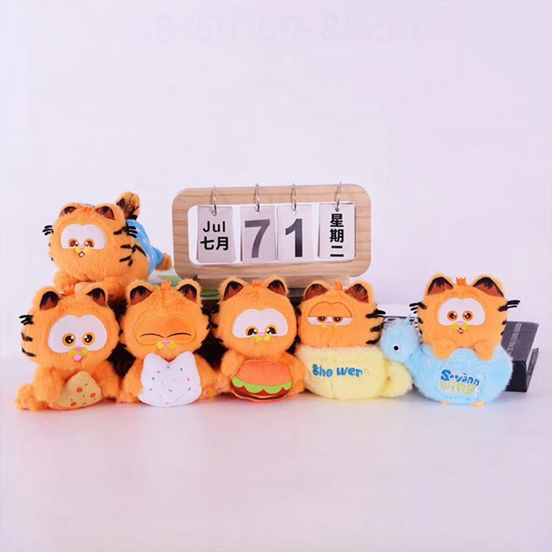 6 Styles Cute GARFIELD Original Plush Toy Soft Cat Stuffed Doll Cartoon Plushie Keychain Pendant for Boys Girls Birthday Gift