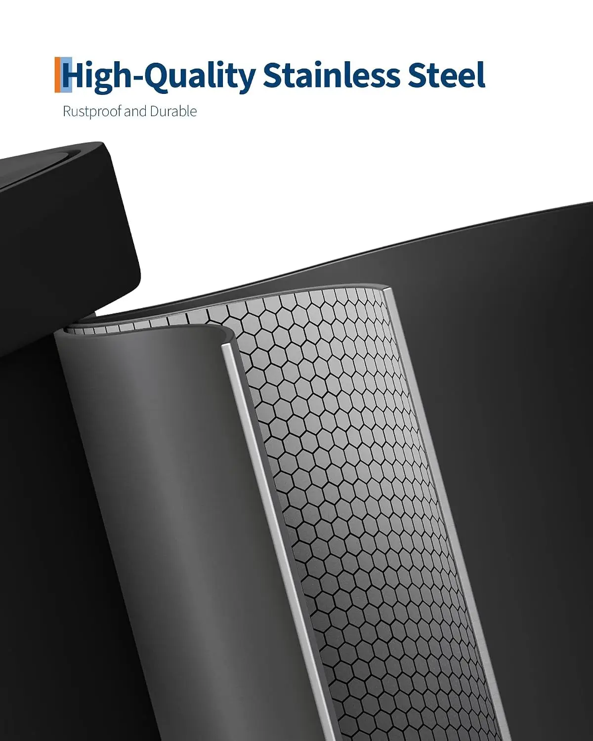 Tacleekii 80L/21 Gallon Stainless Steel Trash Can with Soft-Close Lid Kitchen Garbage Can with Rustproof Step-On, Liner Rim, Rear Handle, Perfect for Kitchen, Living Room, Office