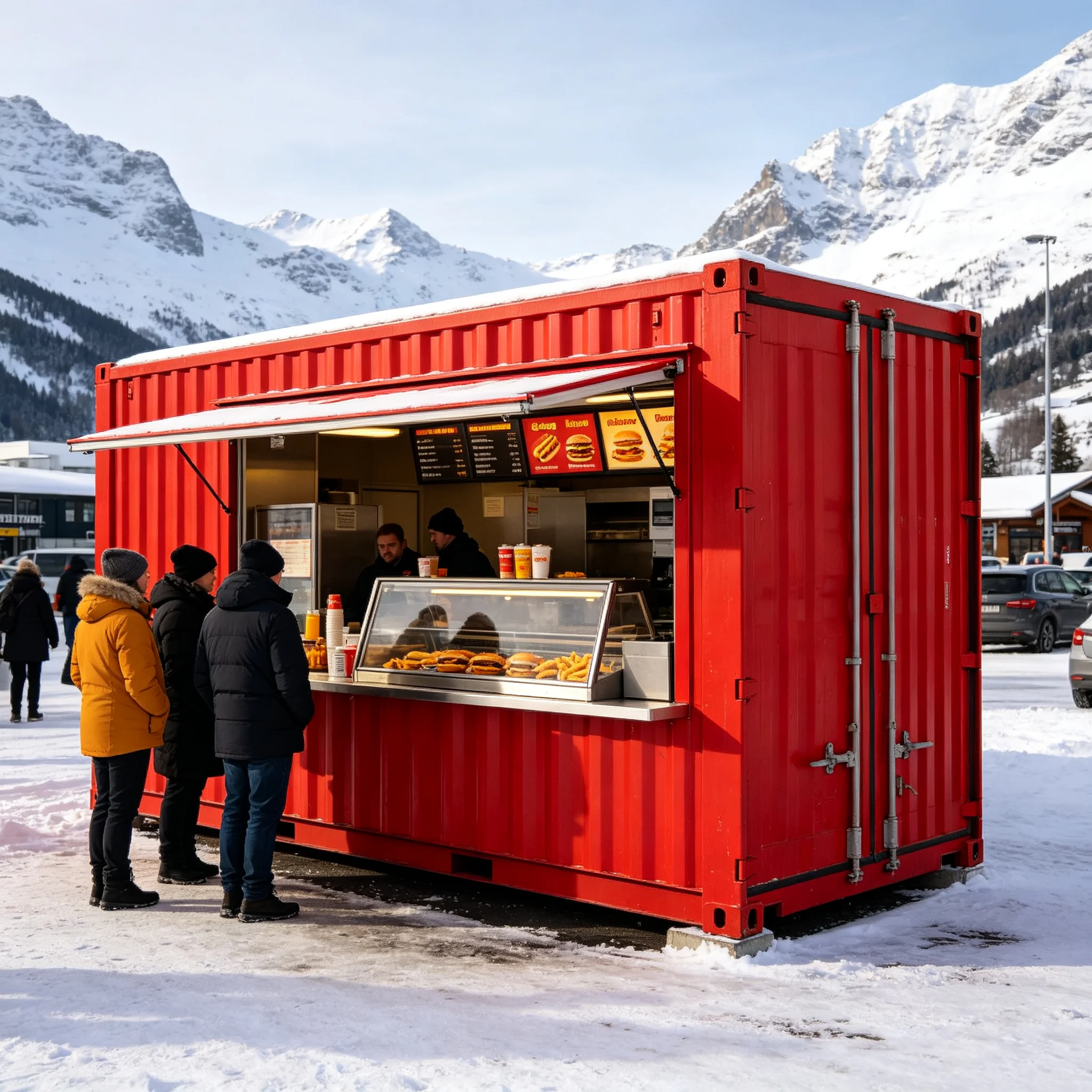 Prefabricated Modular House 20ft 40ft Coffee Shop Mobile Container Restaurant With Kitchen
