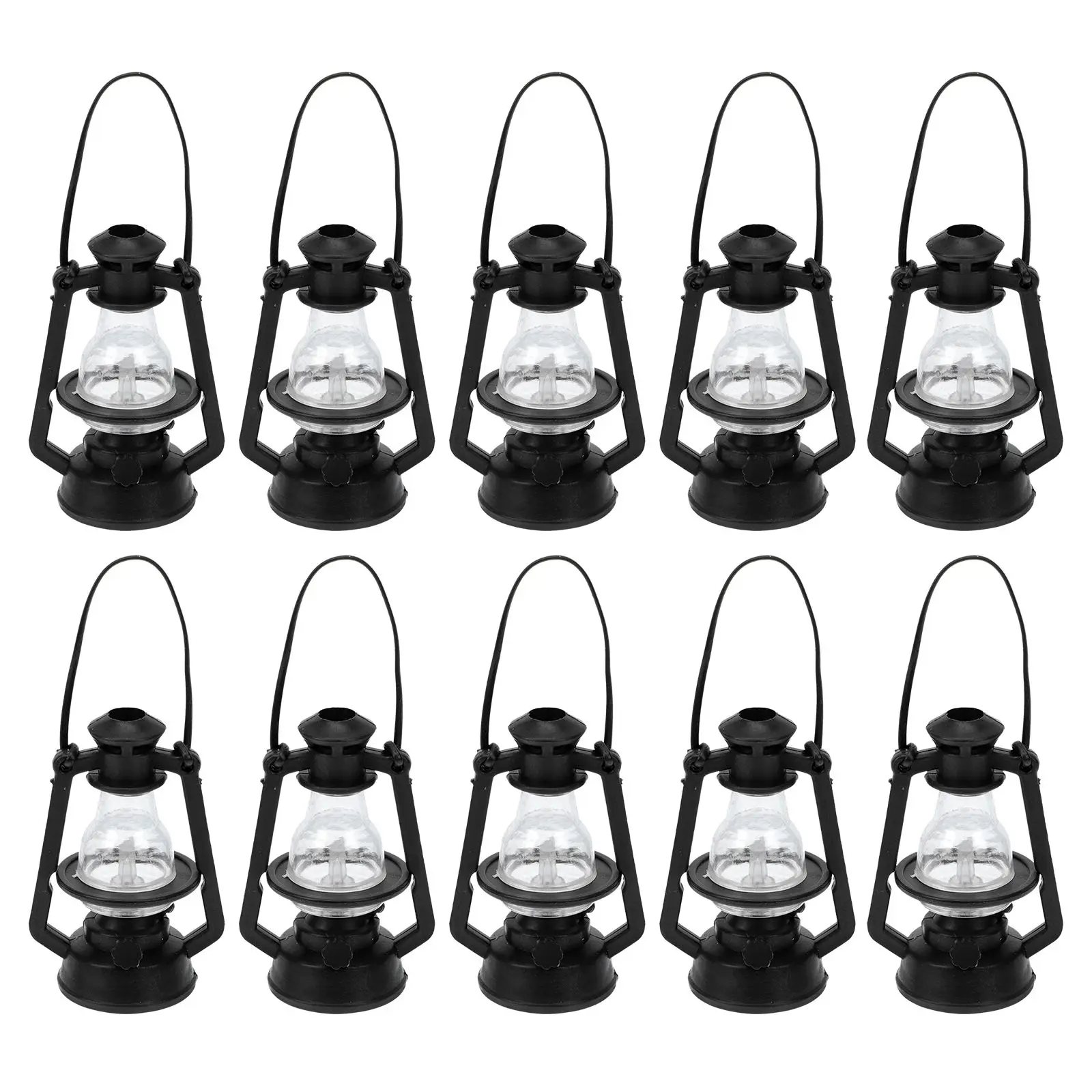 

Chrome Kerosene Lamp Miniature Retro Lamps Halloween for Indoor Use Vintage Black Scene Accessories Work