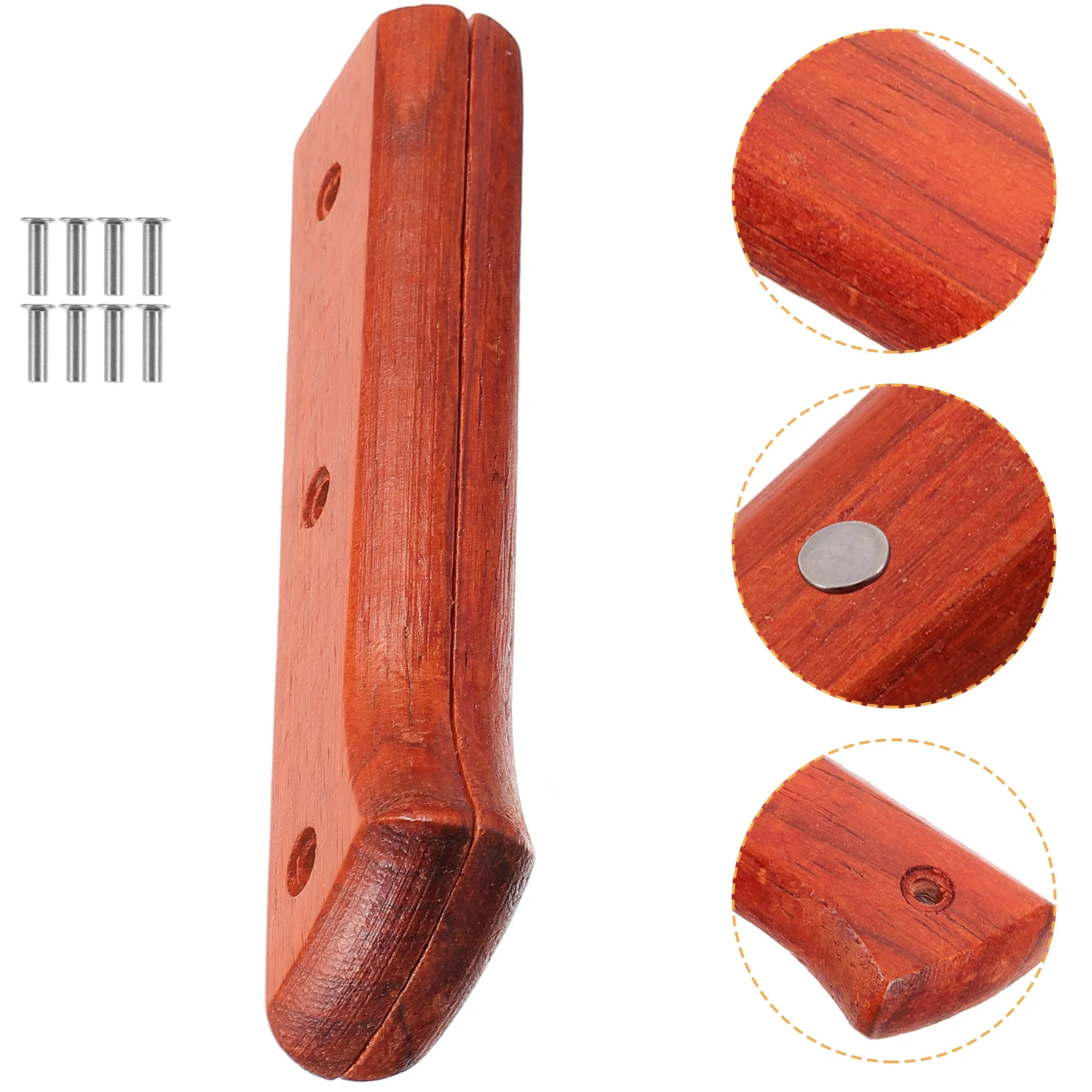 Kitchen Knife Handle Accessories (Type 1 Holed Red Pear Wood) Gadgets Grip Chef Repair