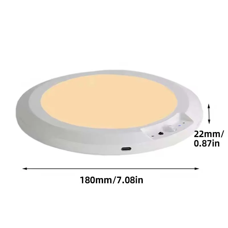 USB بطارية قابلة للشحن PIR محس حركة ضوء السقف 3 ألوان CCT عكس الضوء مصباح التحكم عن بعد الموقت اللاسلكية LED فلوش جبل #6