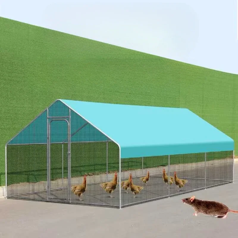 

Chicken shed house to build household breeding outdoor simple shed steel skeleton barbed wire pigeon