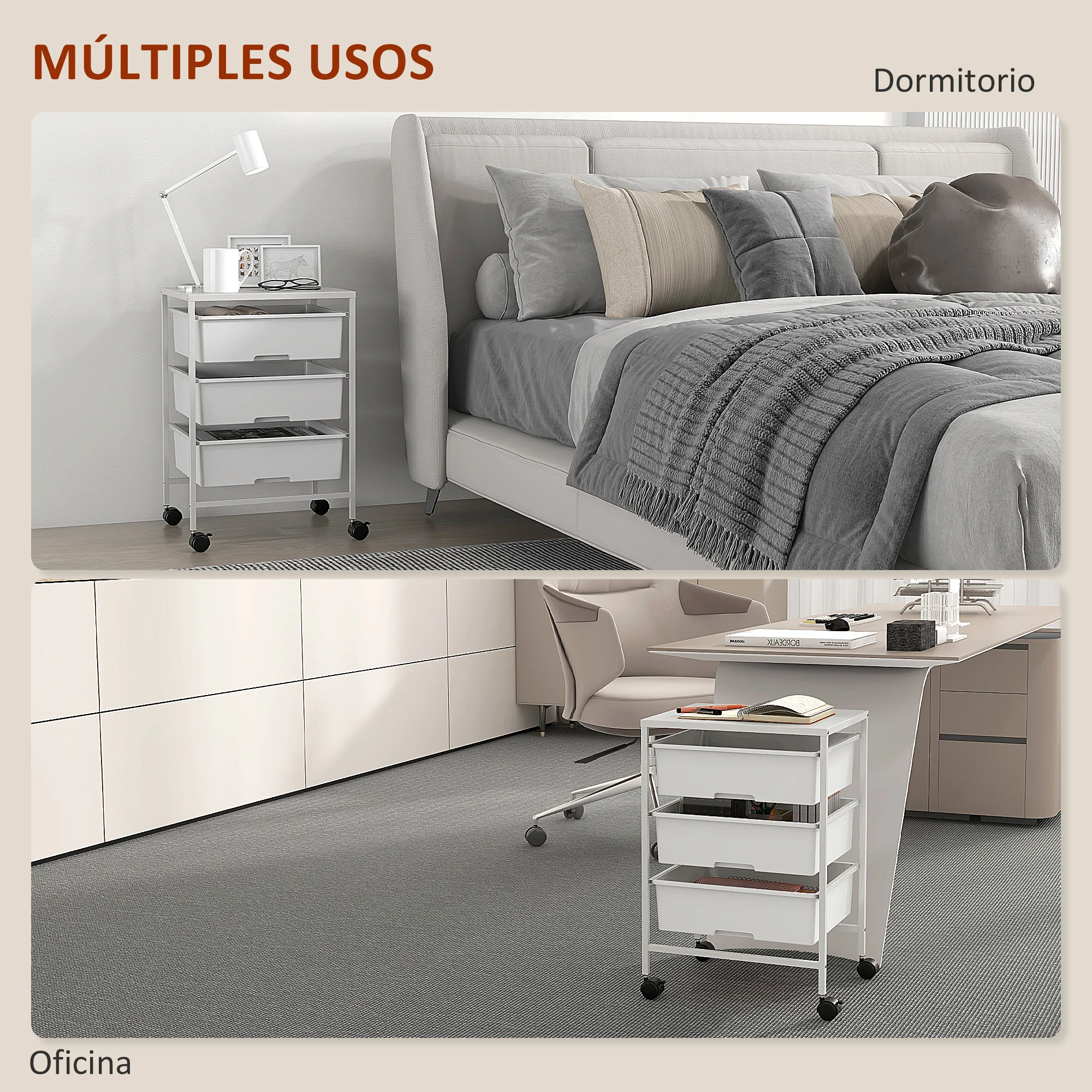 Un dormitorio con cama y escritorio