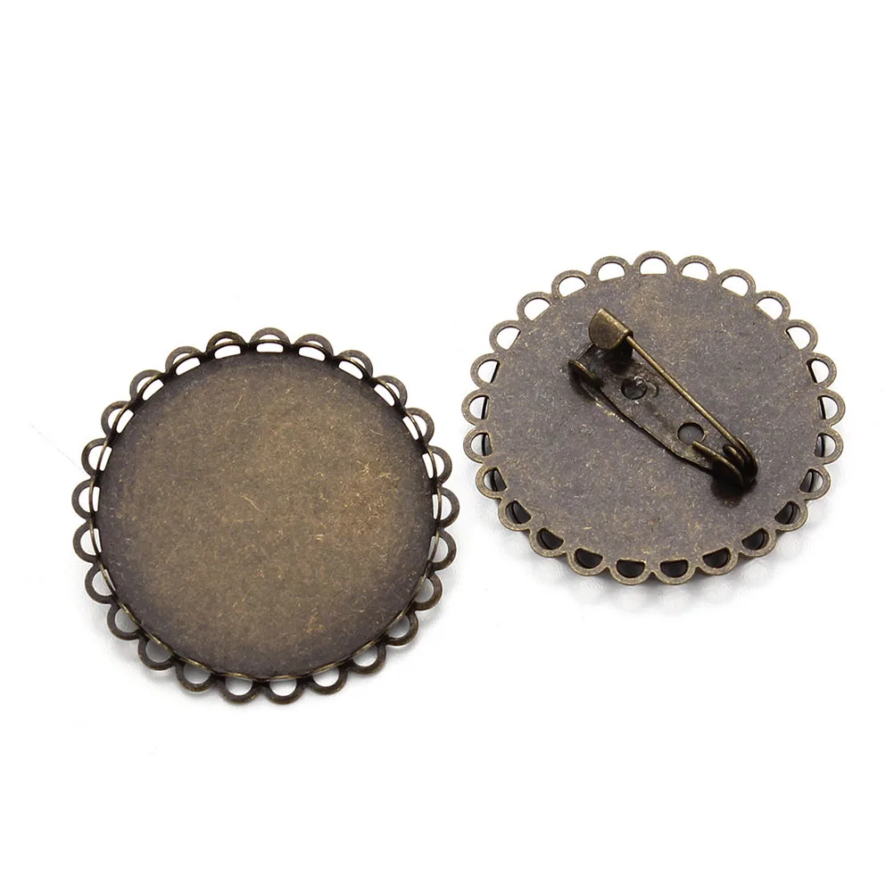 

5 Pcs Brooch Bottom Trays Bronze Jewelry Bezels Lapel Pin Base DIY Accessories Strong Durable Stainless Steel