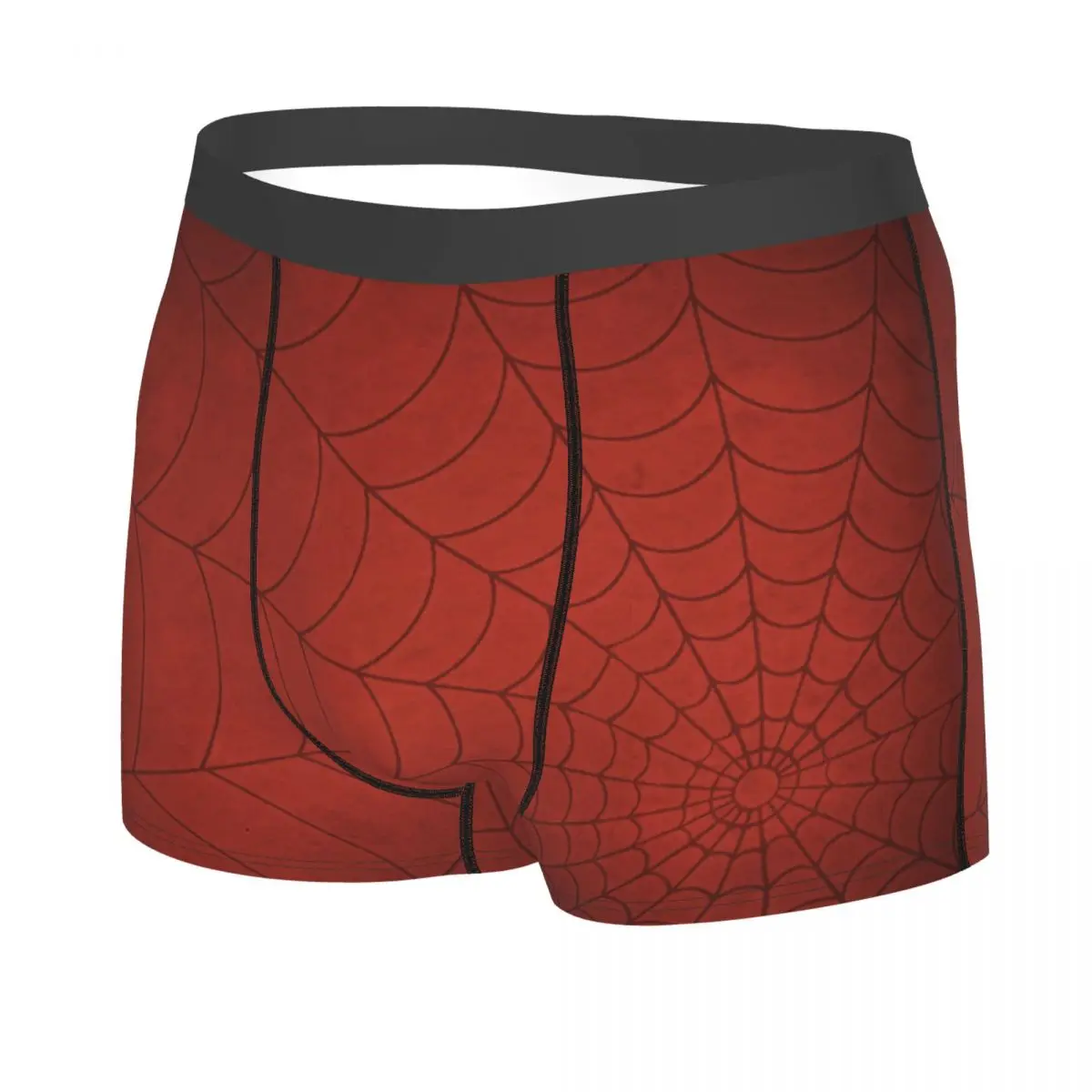 Custom Classic Red Spider Web Pattern Boxer Shorts For Men 3D Print Underwear Panties Briefs Breathable Underpants