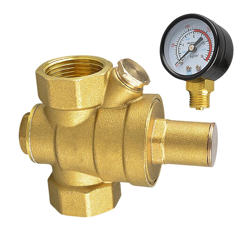 /Brass /Water /Pressure Regulator 3/4 Inch DN20 With Gauge Adjustable Reducer Valve For Boiler And O'utdoor Power Equipment Part