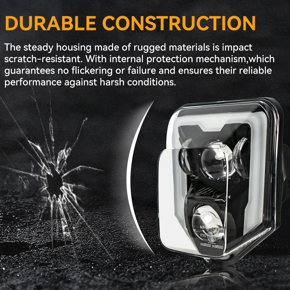 Pop Motorcycle DRL Hi/Lo Beam Light LED Headlight For Husqvarna TE FE TC FC 125 250 300 350 450 501 701 250i 300i