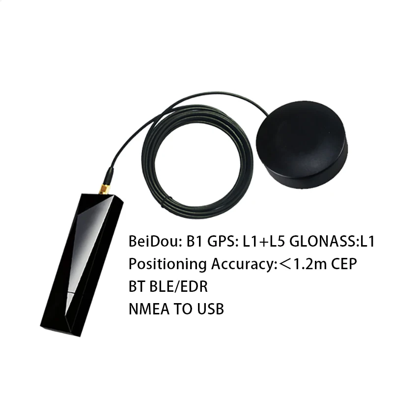 

Mobile phone external Bluetooth GPS L1+L5 dual frequency Beidou B1 GLONASS L5 USB receiver Bluetooth BLE EDR Ovi Interactive Map