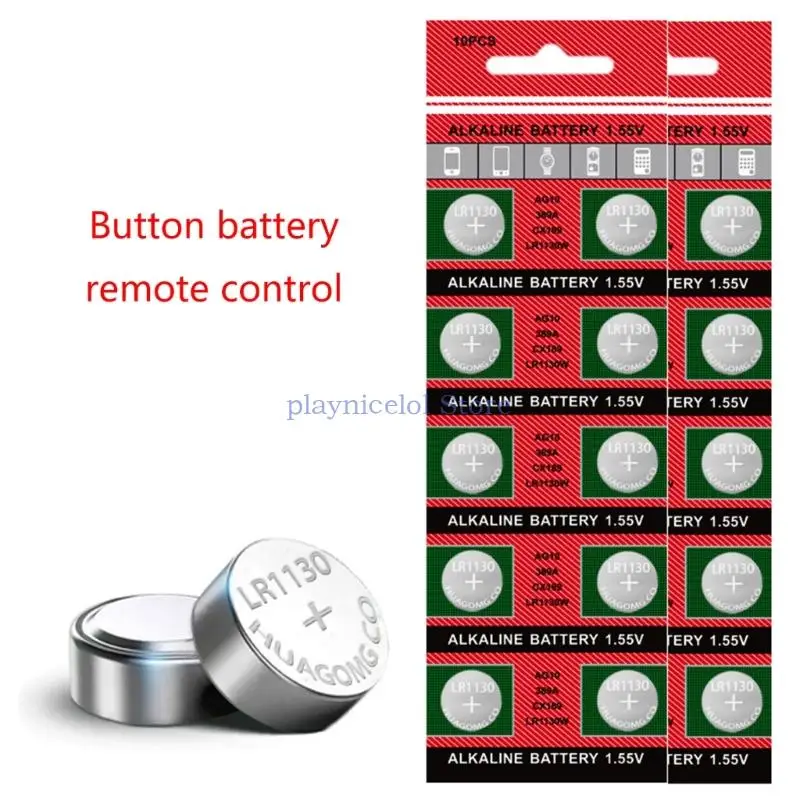 Pack of 10pc/20pc AG10/389/LR1130 Batteries Button Cell Battery for Long Terms Power for Watches Key Fob Power Supplies