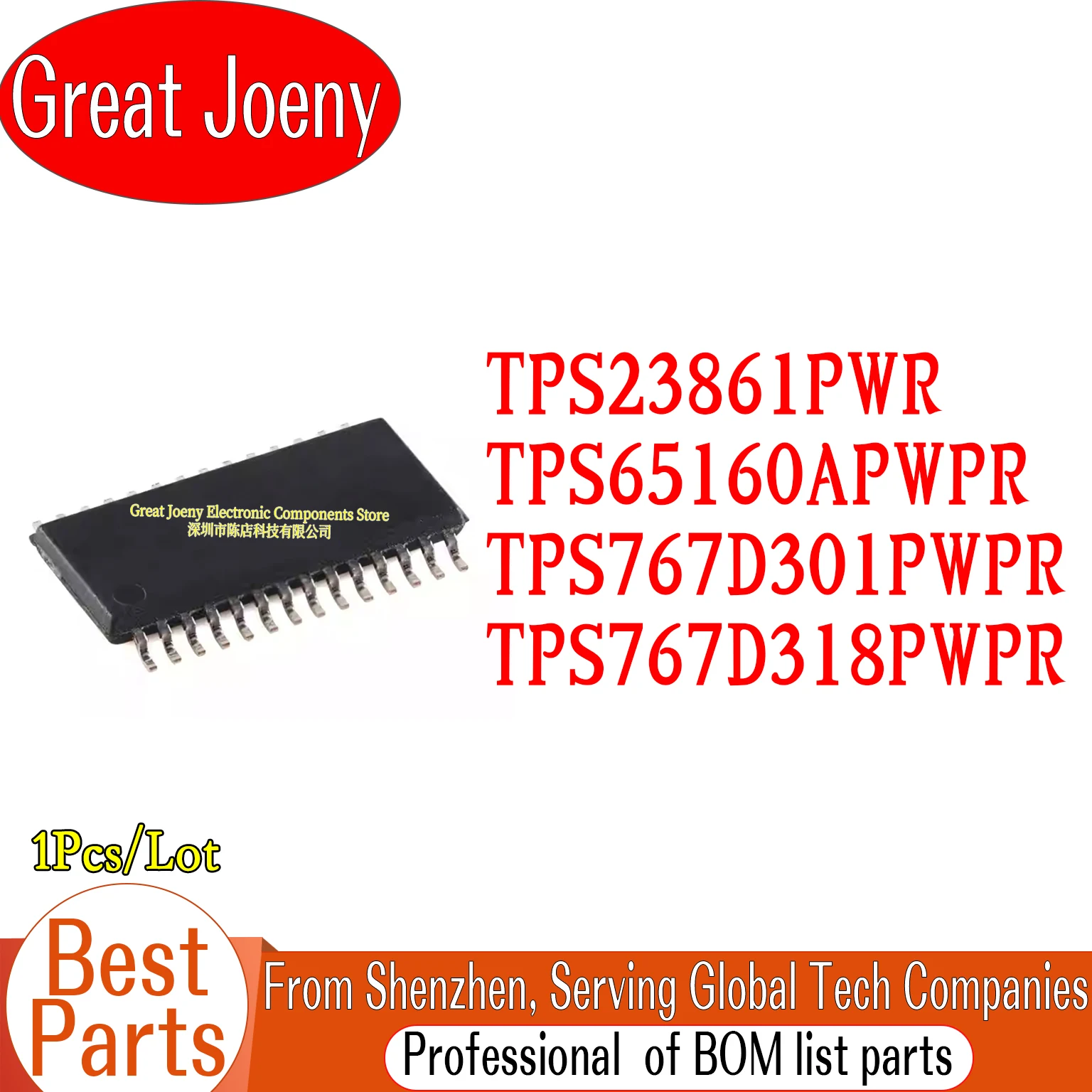 

TPS767D301 TPS767D318 TPS23861 TPS65160A TPS23861PWR TPS65160APWPR TPS767D301PWPR TPS767D318PWPR IC Chipset HTSSOP-28