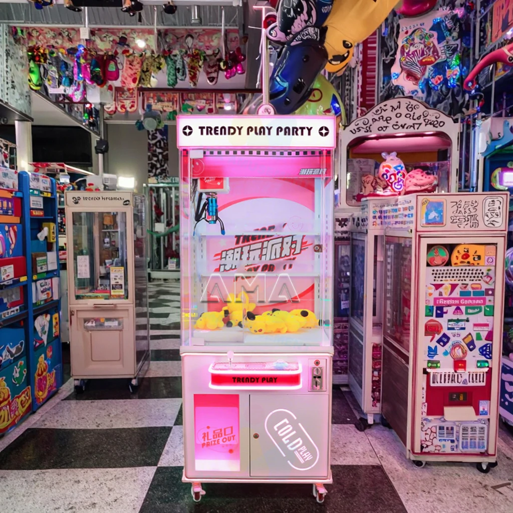 AMA Game Center Coin Operated Arcade Doll Claw Machine Gift Lucky Prize Game Machine