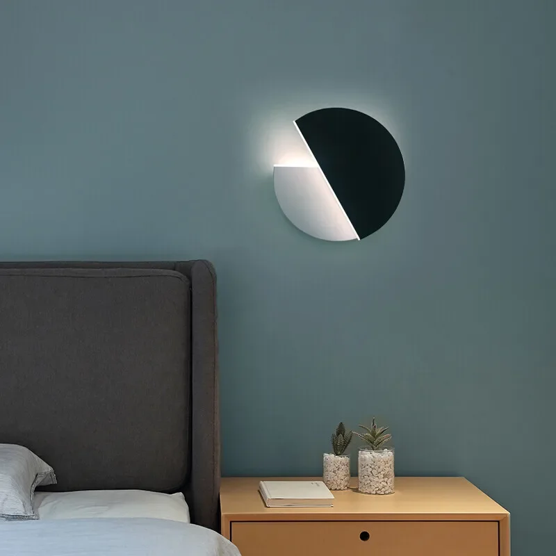 Nordic 360-degree Rotatable Wall Light Bedside Reading Lamp Bedroom Study Corridor Aisle LED Lighting Bathroom Wall Lamp Sconce