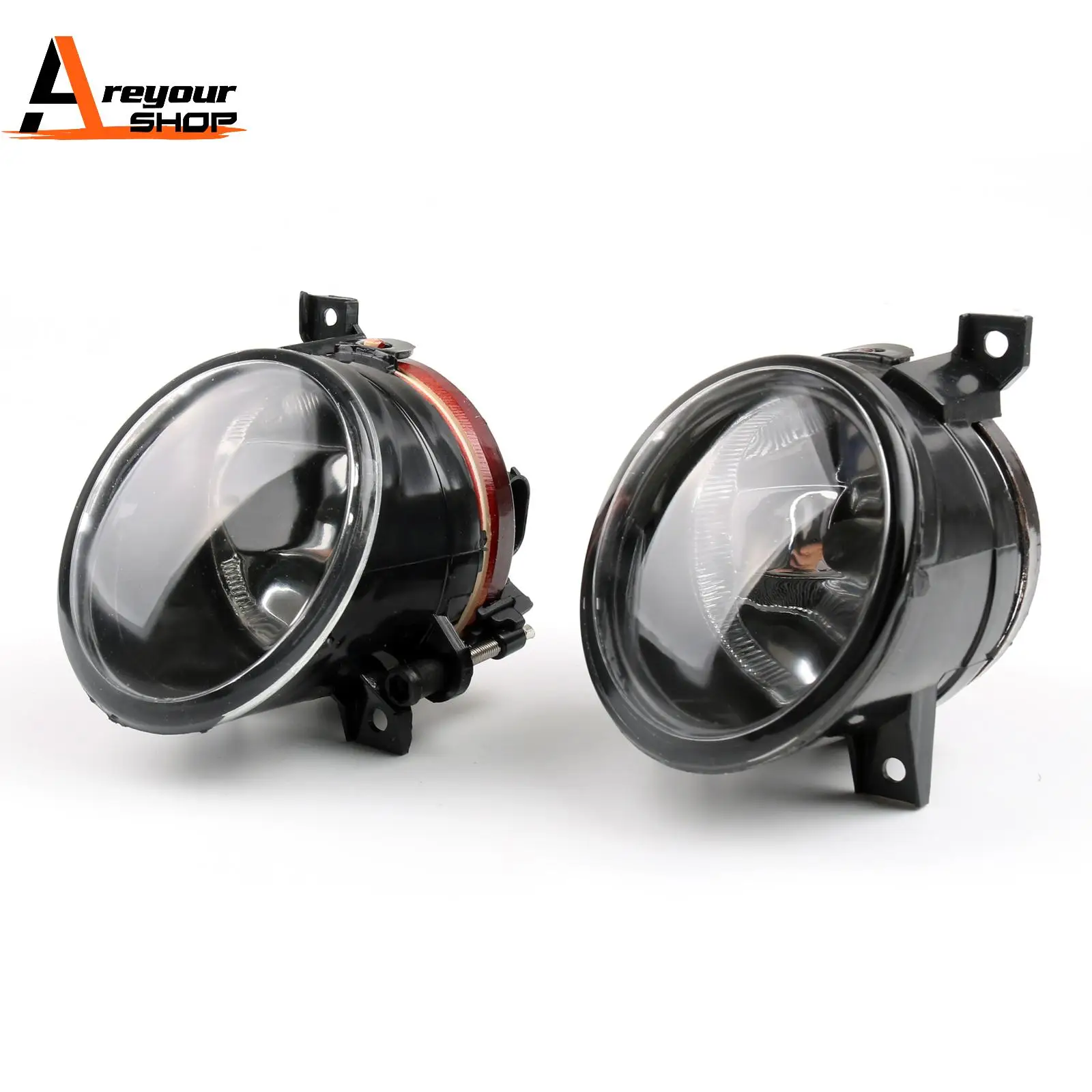 Pair Front Bumper Convex Lens Fog Light for VW MK5 Golf Jetta Bora 2005-2010