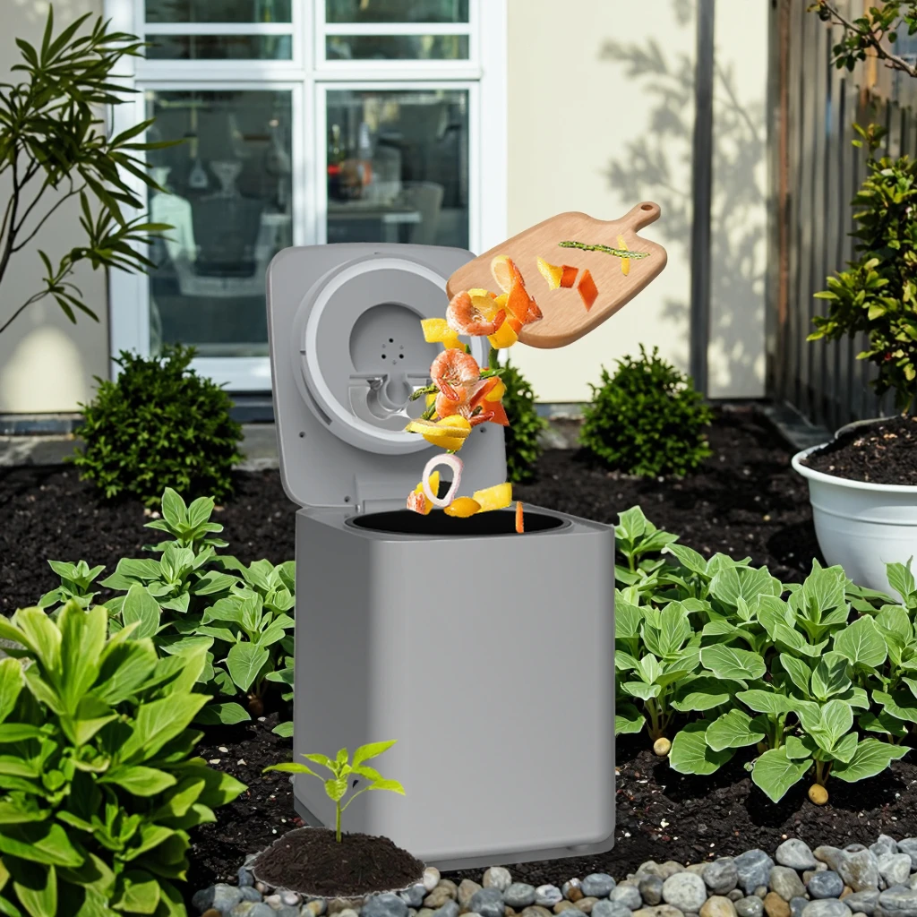 Smart Kitchen Composter Touch Panel Electric Food Waste Recycling System
