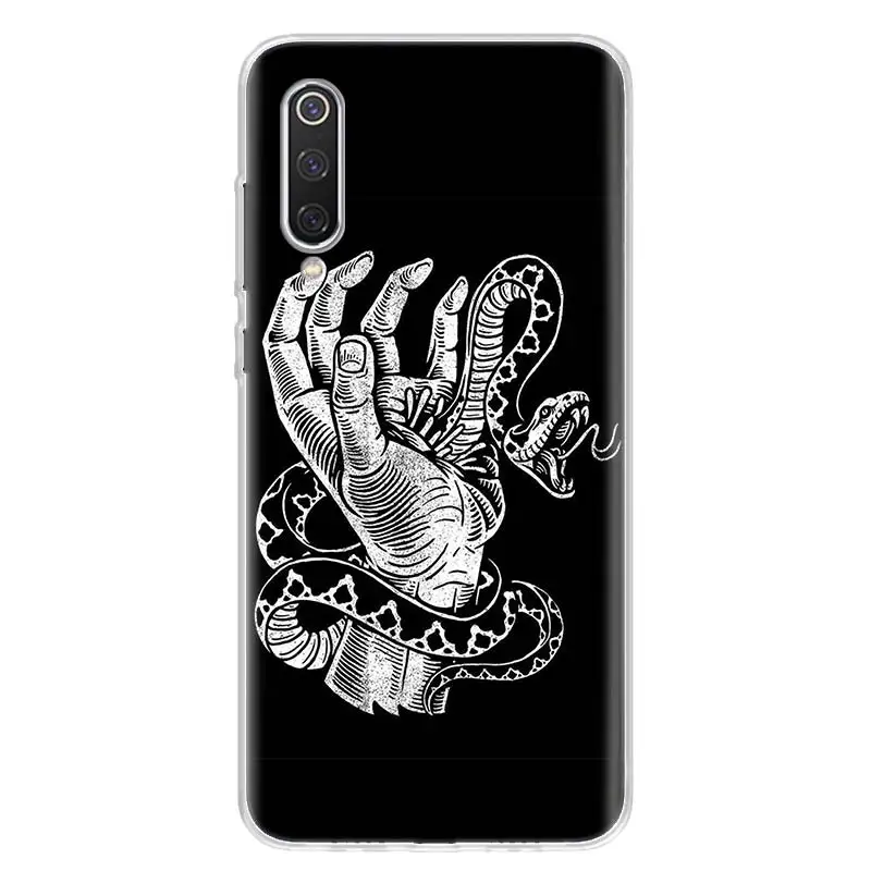 Snake Twine Fern Hand For Xiaomi Redmi Note 13 12 11S 11 10S 10 Pro Phone Case  11T 11E 9S 9 8T 8 7 Plus Fundas Cover Coque Note