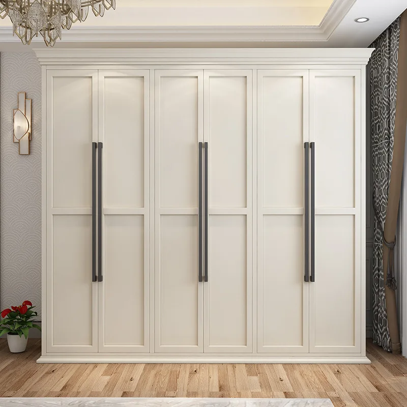 

All solid wood wardrobe six-door storage storage cabinet bedroom furniture overall corner wardrobe