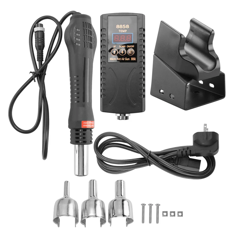 

ABUH-8858 Нагреватель горячего воздуха, светодиодный цифровой фен для пайки, 600 Вт, нагреватель, сварочные инструменты для ремонта