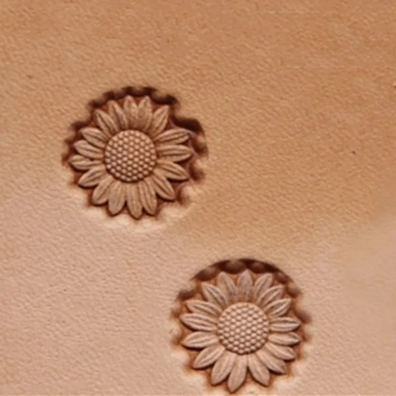 XRK16 Sunflower Stamp 15mm Head - 304 Stainless Steel For Religious Art & Leathercraft | Tibetan Thangka Embossing Tool