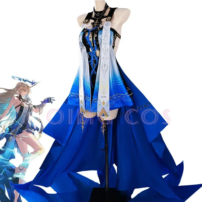 DY20Wuthering Waves Cartethyia Fleurdelys Kostum Cosplay Seragam Karnaval Dewasa Kostum Anime Halloween Permainan Wanita Topeng