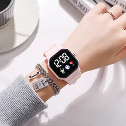 Children's watch, small square astronaut LED electronic watch, student party high-value simple and fashionable button watch