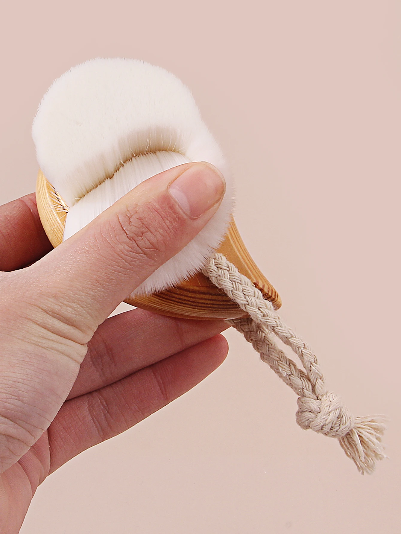 Wooden Handle Facial Cleansing Brush Soft Fiber Hair Exfoliating Blackhead Face Clean Brush Skin Care Tool Facial Cleansing Tool