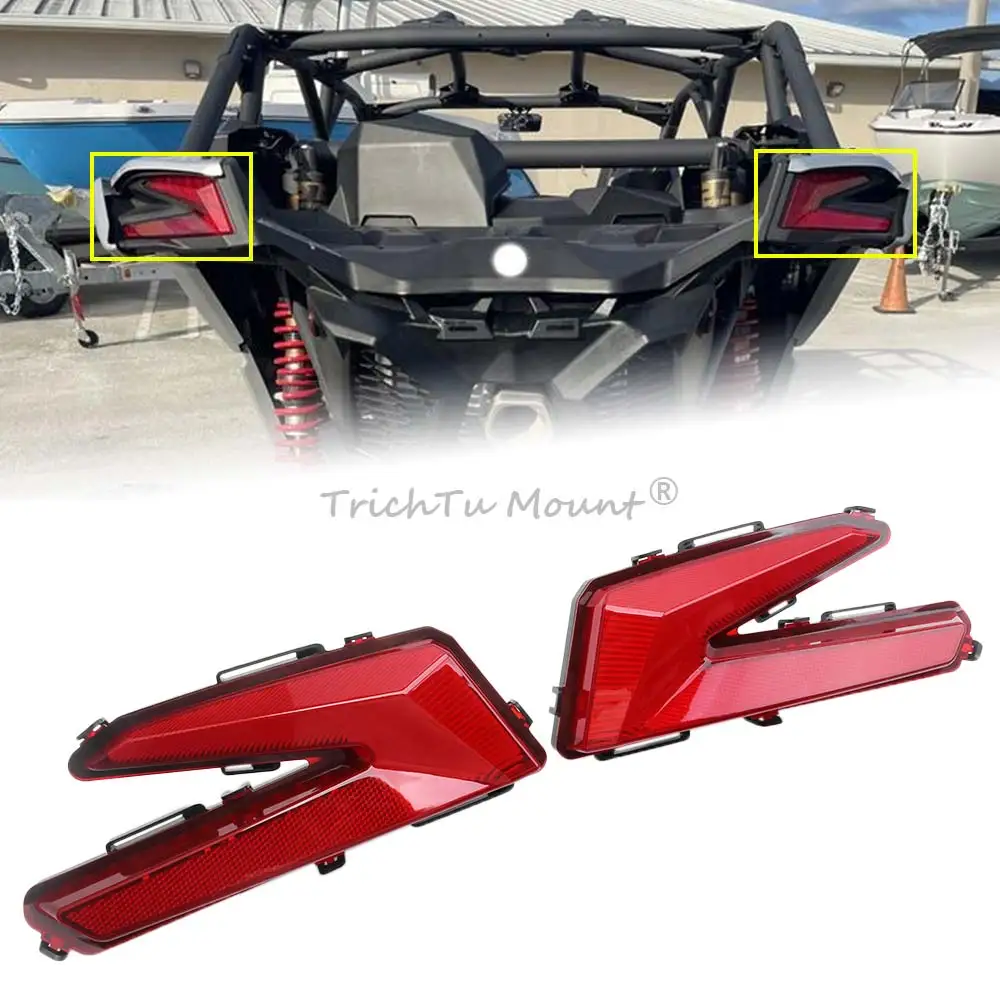 

Мотоциклетный DC 9-16 В PMMA светодиодный задний фонарь в сборе для CAN-AM Maverick задний фонарь в сборе X3 плавный руль красная решетка TL00290-R