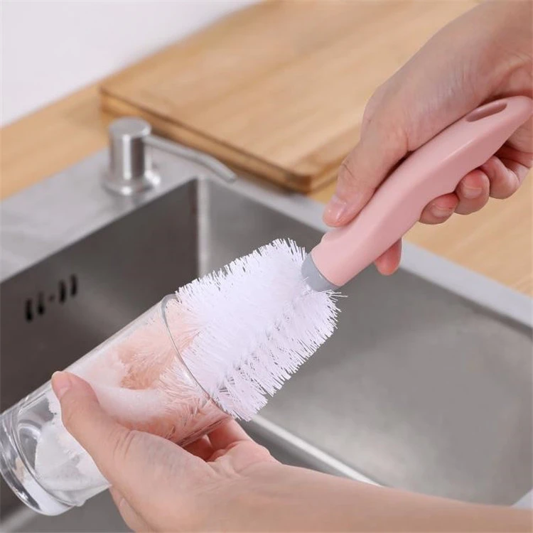 

Большая щетка для детской бутылочки с толстой ручкой, искусственная щетка 360 градусов с отверстием, подвесная щетка для чашки, длинная ручка