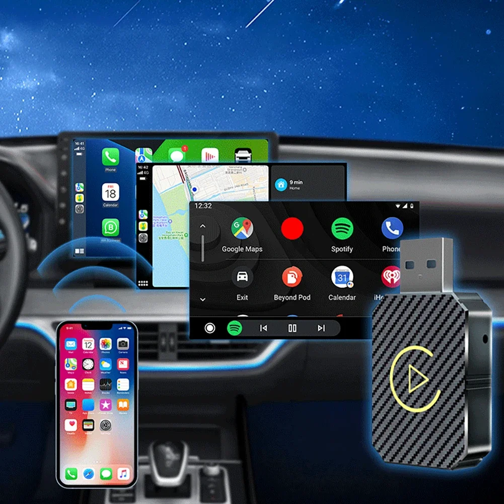 

CarPlay AI Box BT WiFi Беспроводной адаптер Carplay Android Auto 2 в 1 Mini Box Plug & Play для проводных автомобилей OEM CarPlay/Andriod Auto