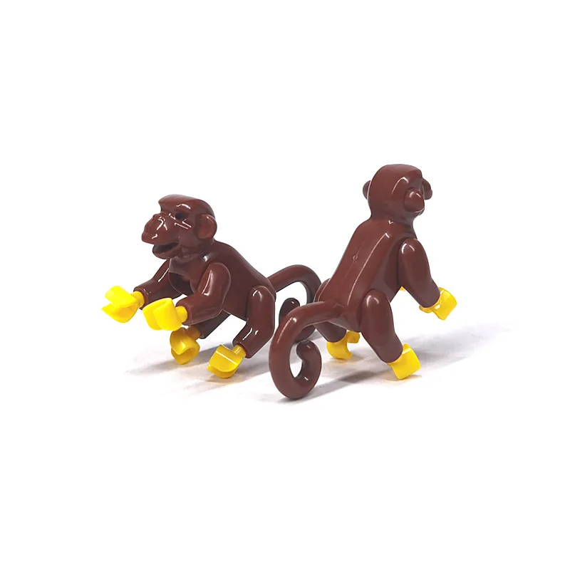 New Animal Forest Jungle Pastoral MOC Monkey Orangutan Farm Ranch Scene Building Blocks Bricks Toys Compatible With LEGO