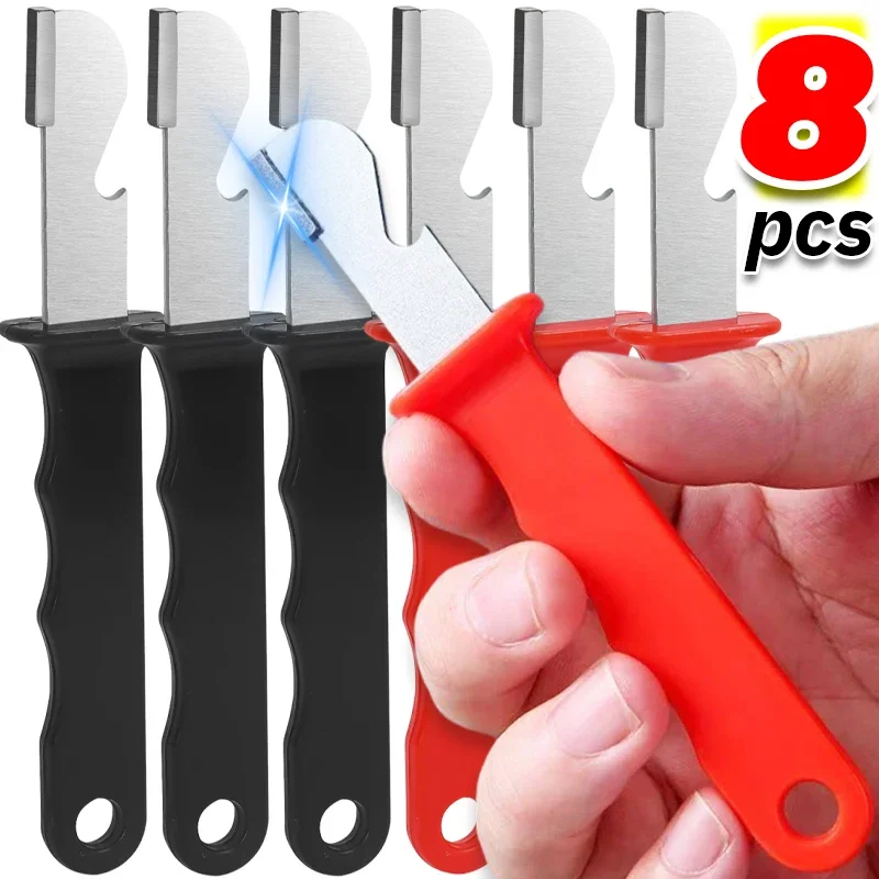 8/1PCS Quick Sharpener Mini Portable Alloy Steel Handheld Grindstone Scissor Knife Sharpener with Lid Garden Home Scraper Tool