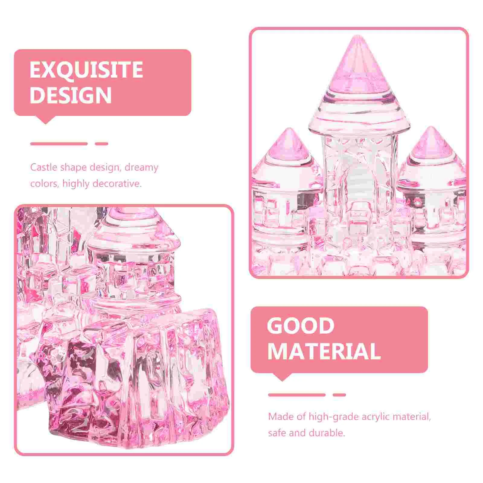 Crystal Castle Adornment Girls Birthday Gift Toy Decorative Craft Acrylic Children Room Ornament Childrens Toys