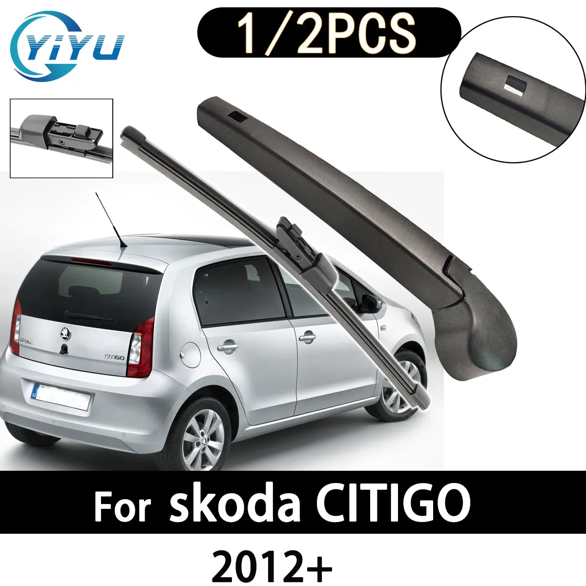 

1/2 шт. автомобильный рычаг заднего стеклоочистителя, щетка стеклоочистителя для skoda CITIGO 2012 + автомобильные аксессуары, аксессуары