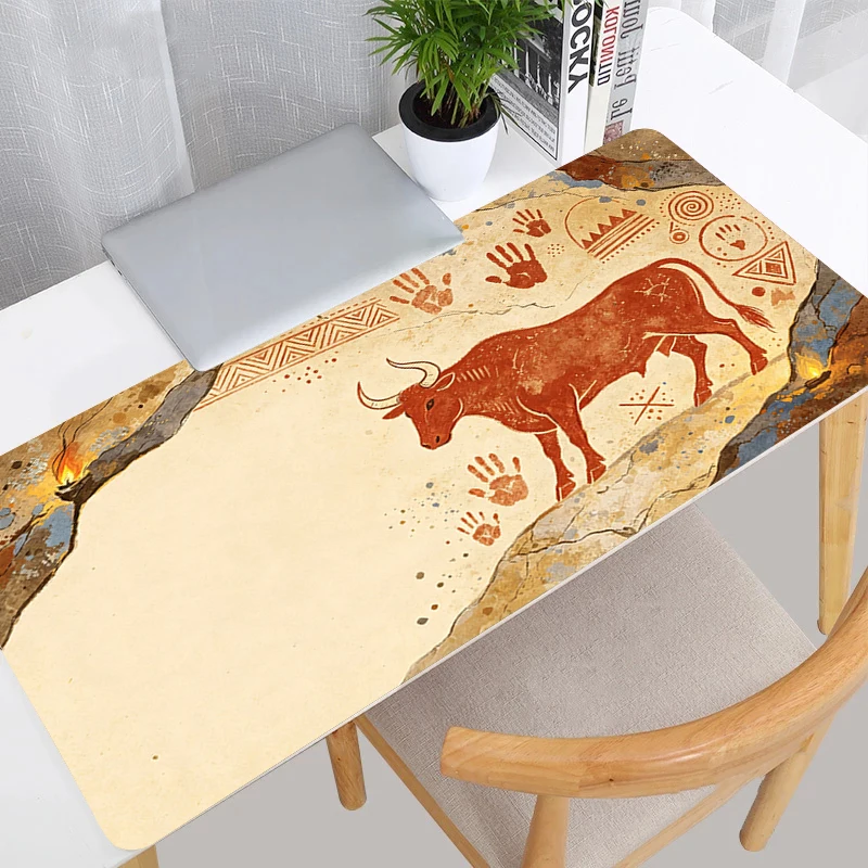 Extended Mouse Pad eSports Gamer Players Speed Rubber Mouse Mat Retro historical illustration XXL Mousepad Non-slip Keyboard Mat