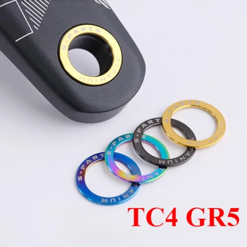 1 Piece Golden Black Blue Green Ti Purple Various Color 20mm OD Thickness 1mm Flat Washer TC4 GR5 Titanium Alloy for Bike Pedals