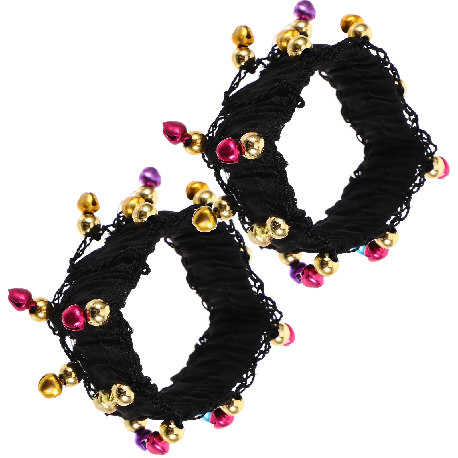 

1Pair Belly Dance Wrist Cuff Bell Bracelet Delicate Shining Ethnic Dance Accessories Costume Supplies Wrist Bands Bracelets