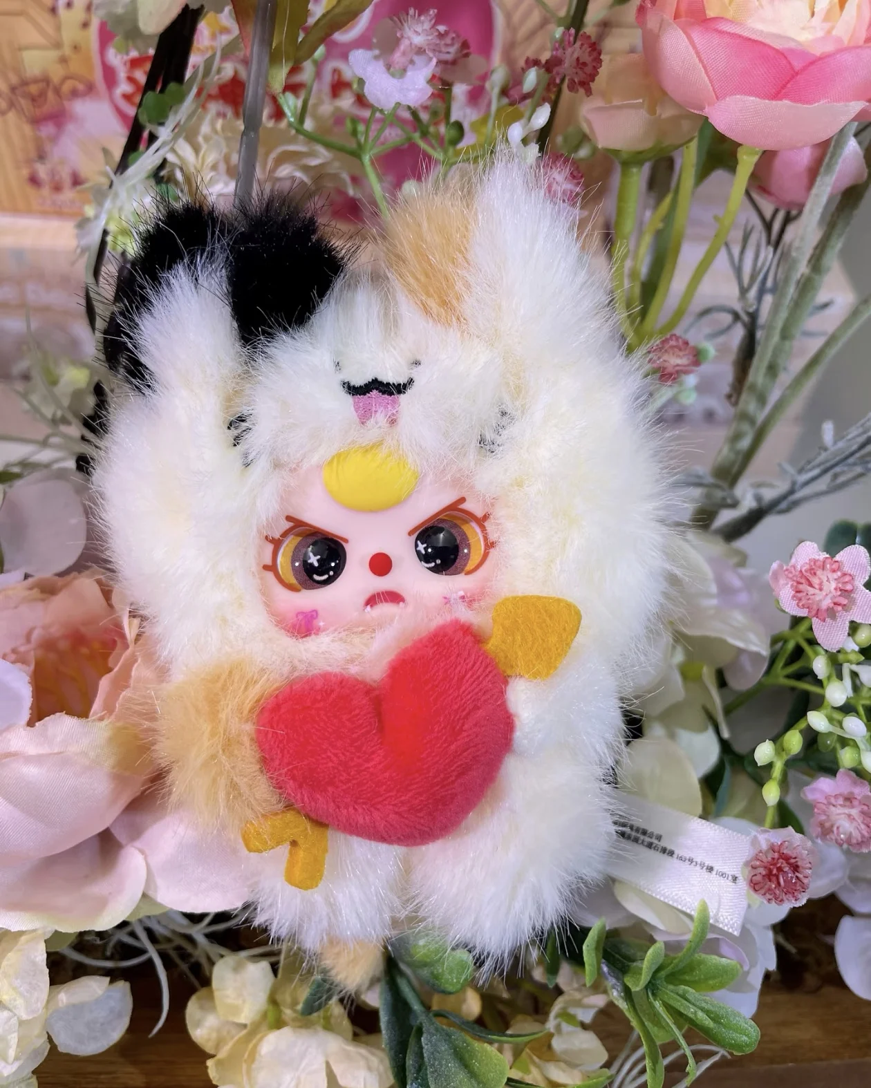 Bebé tres Cupido Kawaii vinilo de peluche de juguete edición limitada caja ciega mochila colgante decoración juguetes de moda lindo caja misteriosa regalos para niñas