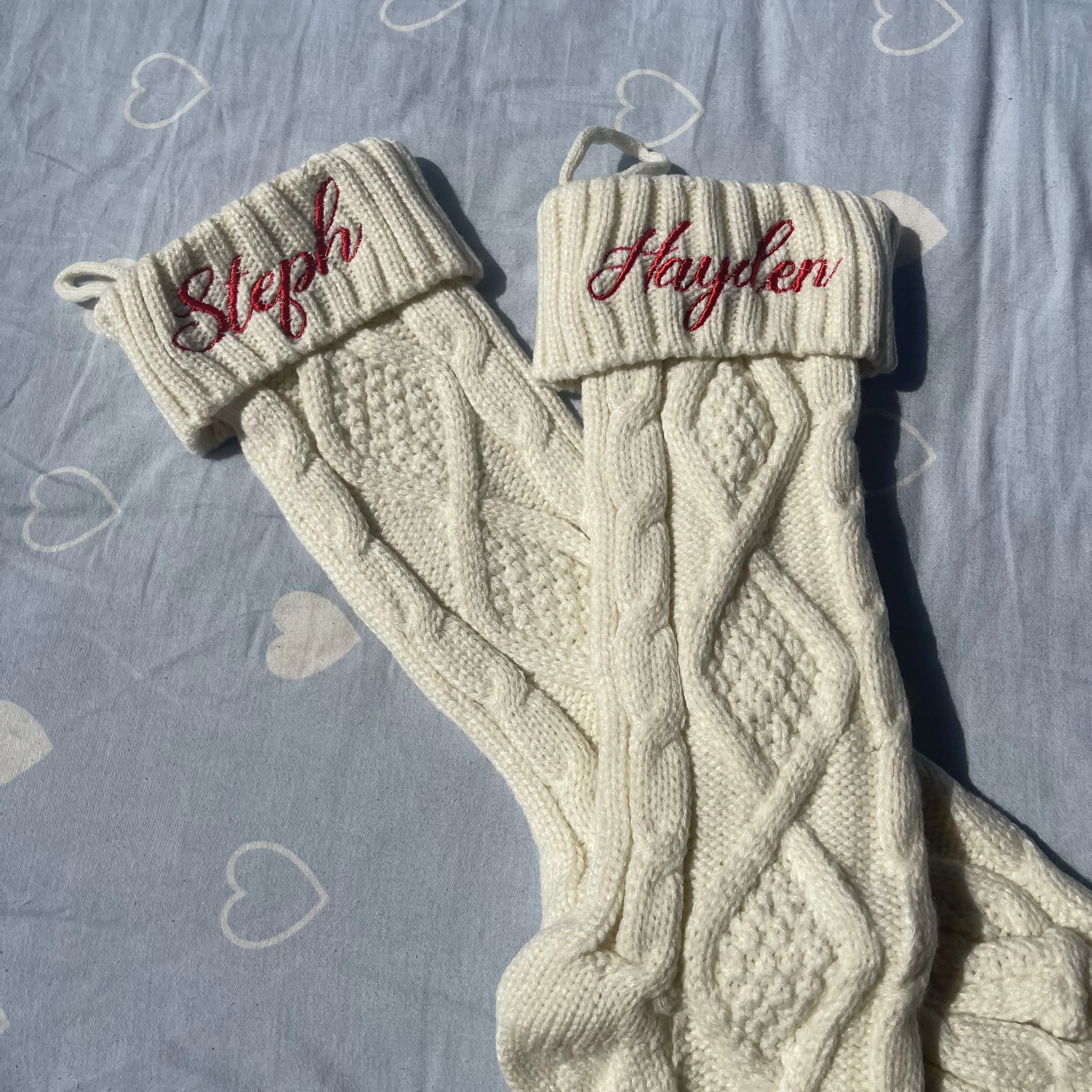 Custom Family Christmas Stockings Christmas Stocking-Knitted Christmas Stockings-Holiday Stockings-Christmas Stockings With Name