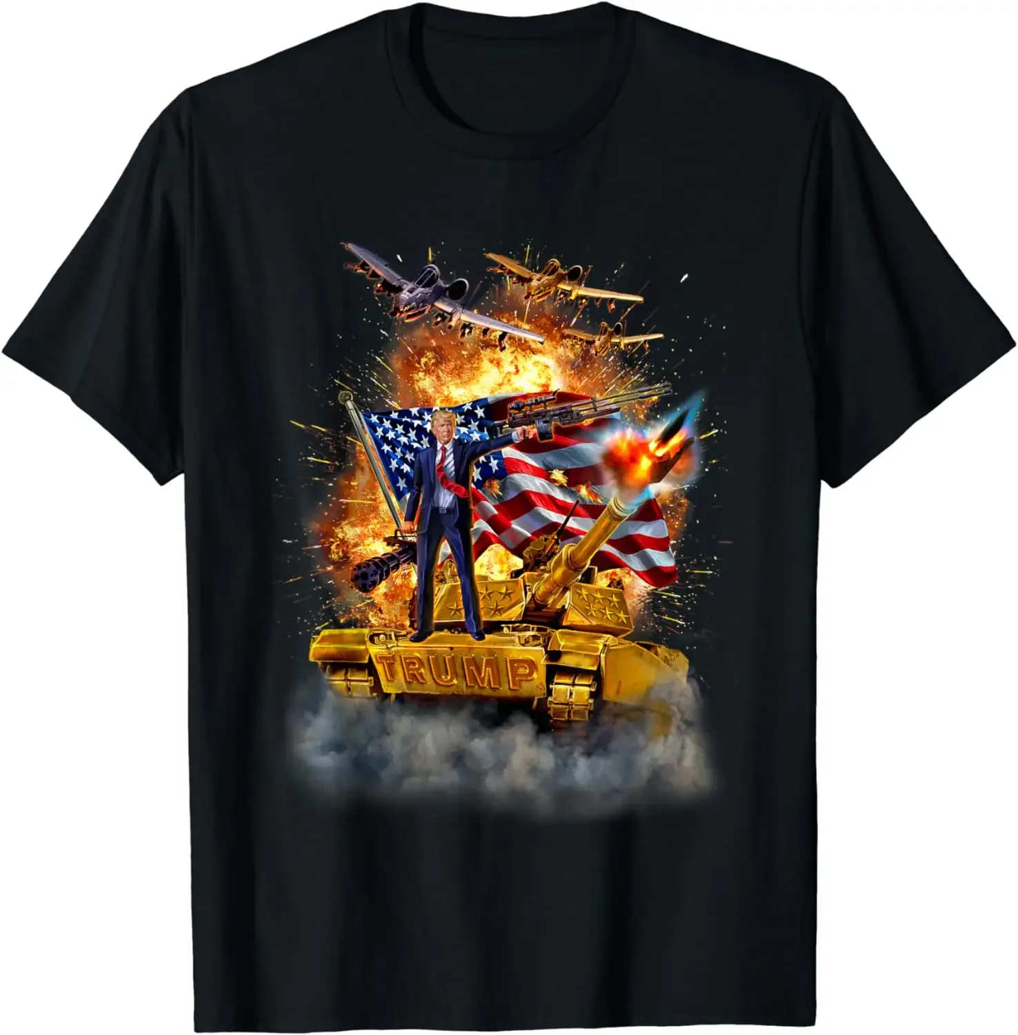 T-Shirt, United States President Donald Trump Epic Battle  Streetwear  Vintage Clothing  T Shirt for Men  Graphic T Shirts