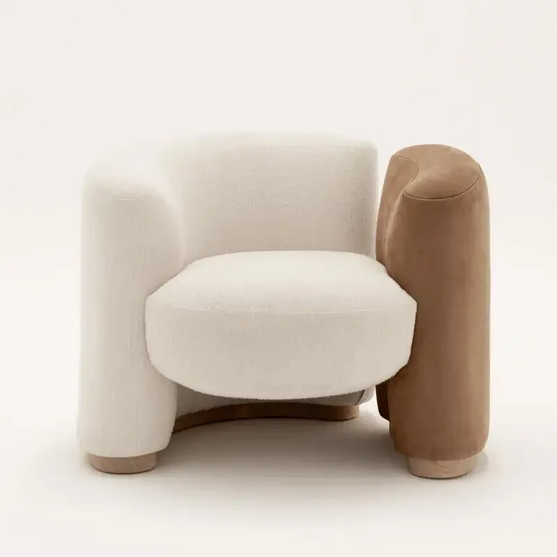 Single creative sofa designer casual Italian minimalist fabric modern special-shaped bedroom lounge area