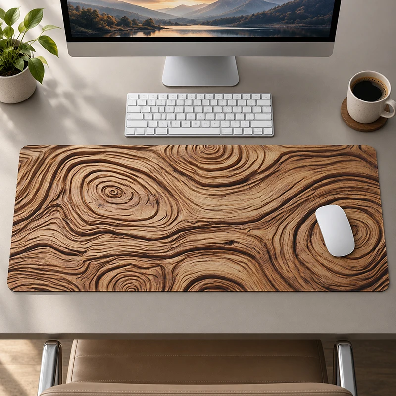 Mouse Pad Wood Grain Flow Lines Gaming XL Large Computer Home Mousepad XXL Desk Mats Playmat Office Carpet Laptop Mice Pad