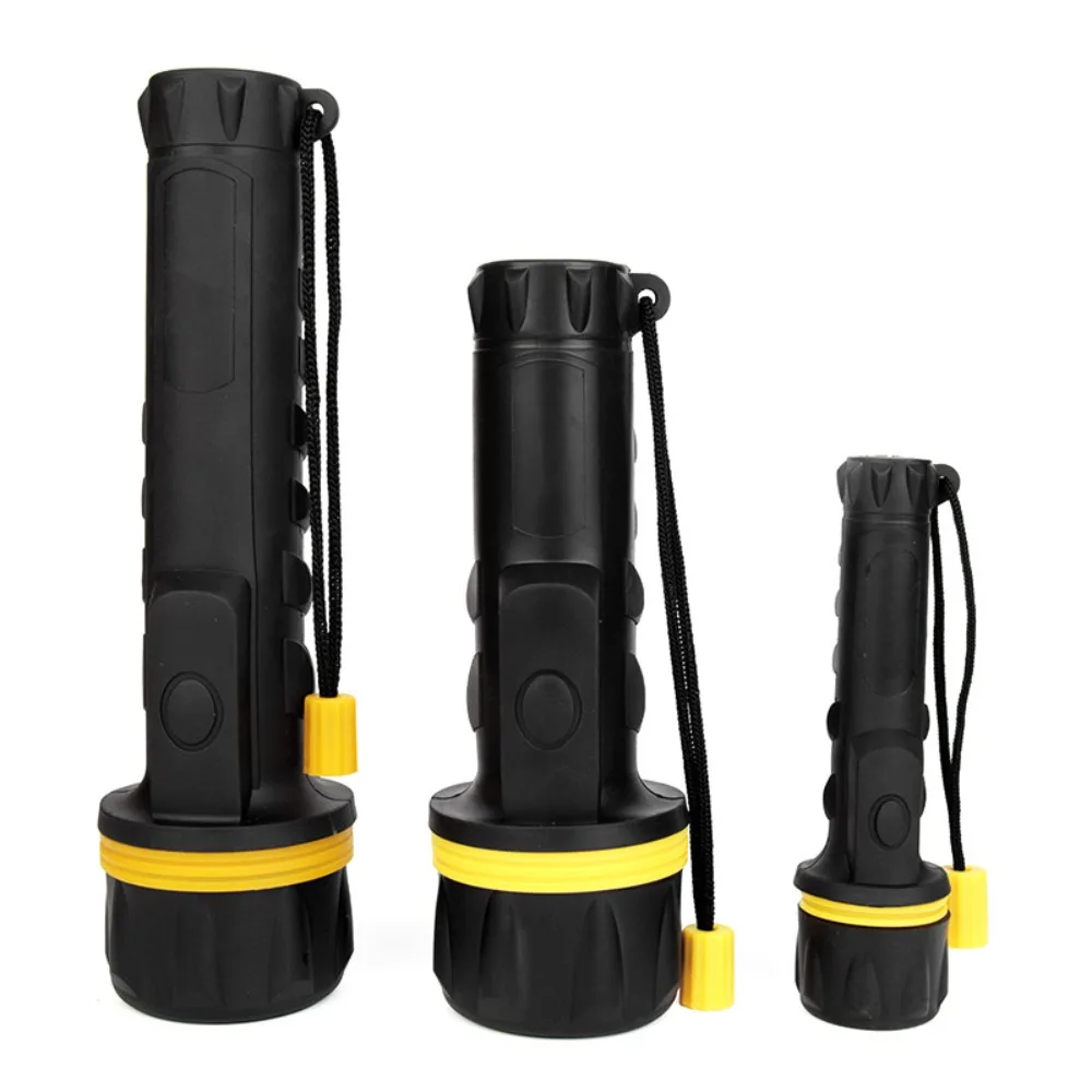 Shockproof Tough Battery Operated Rubber Camping Hand Light Spotlight Flashlight Toch LED Torches