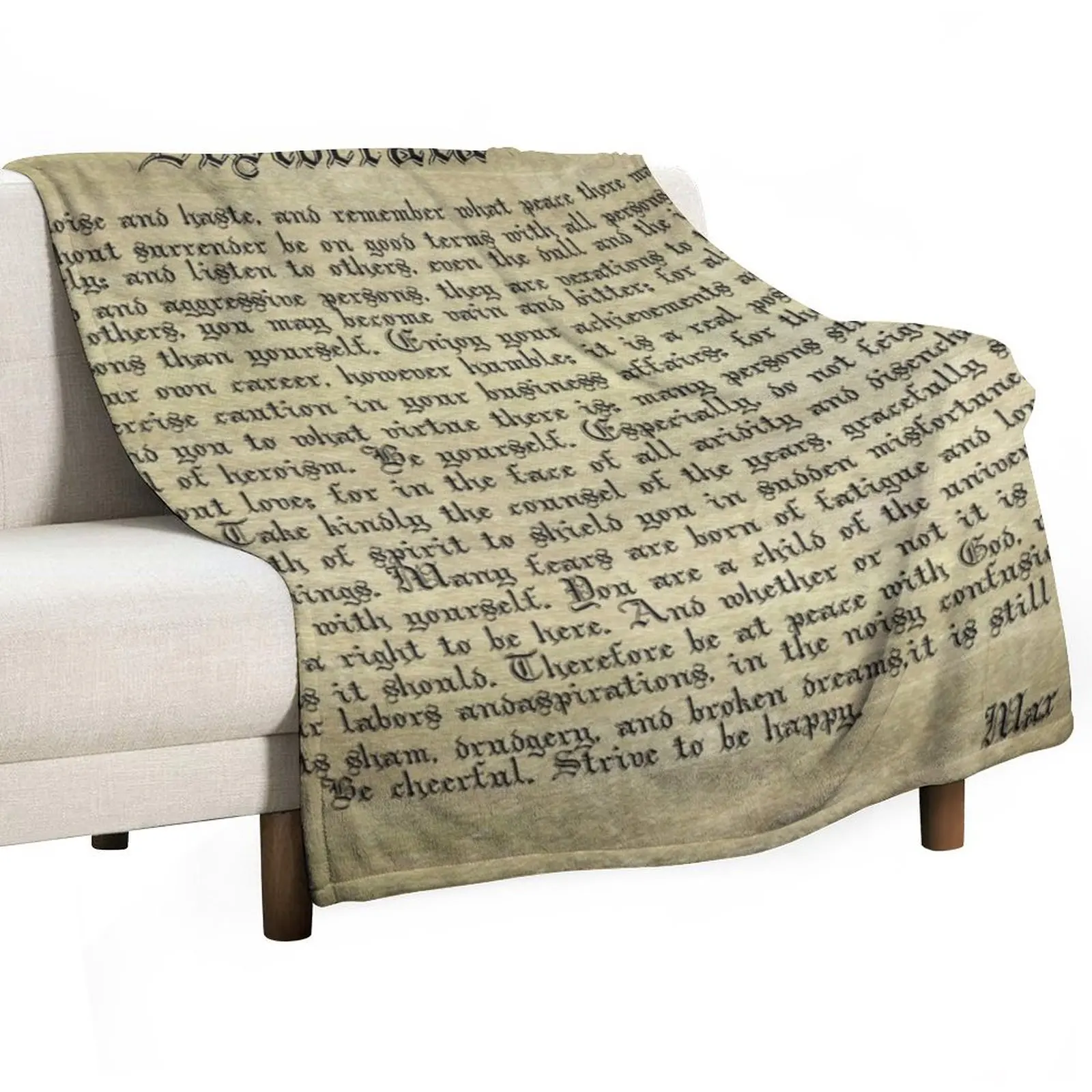 

Vintage Desiderata Throw Blanket Designers for sofa Beautifuls Thin Blankets