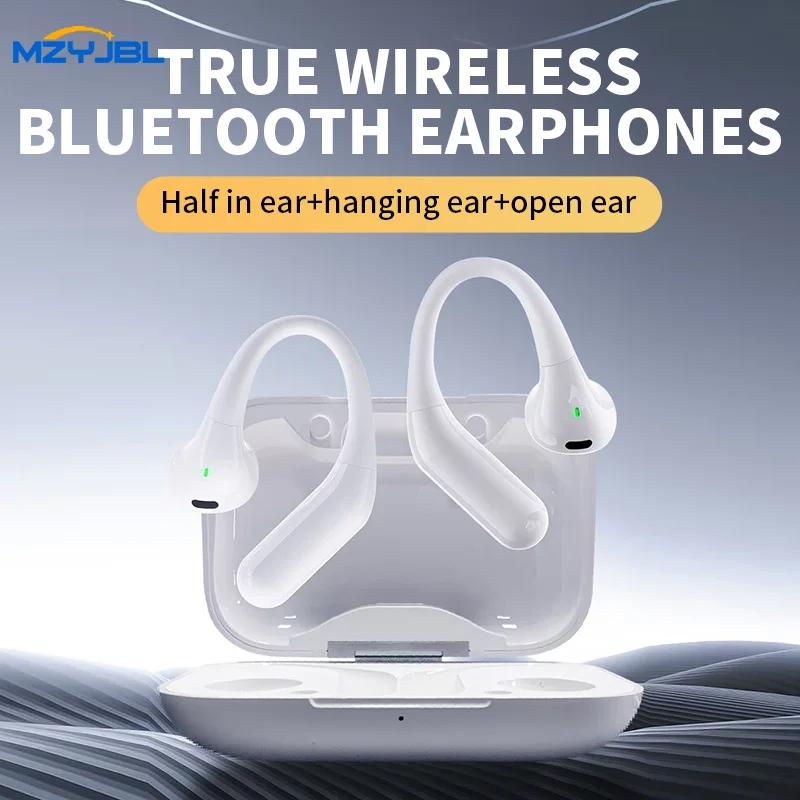 

MZYJBL TWS Headphones Wireless Earbuds Air6 Bone Conduction Earphone Bluetooth5.3 EarClip Sport HiFi Stereo Sound Ear Bud Headet