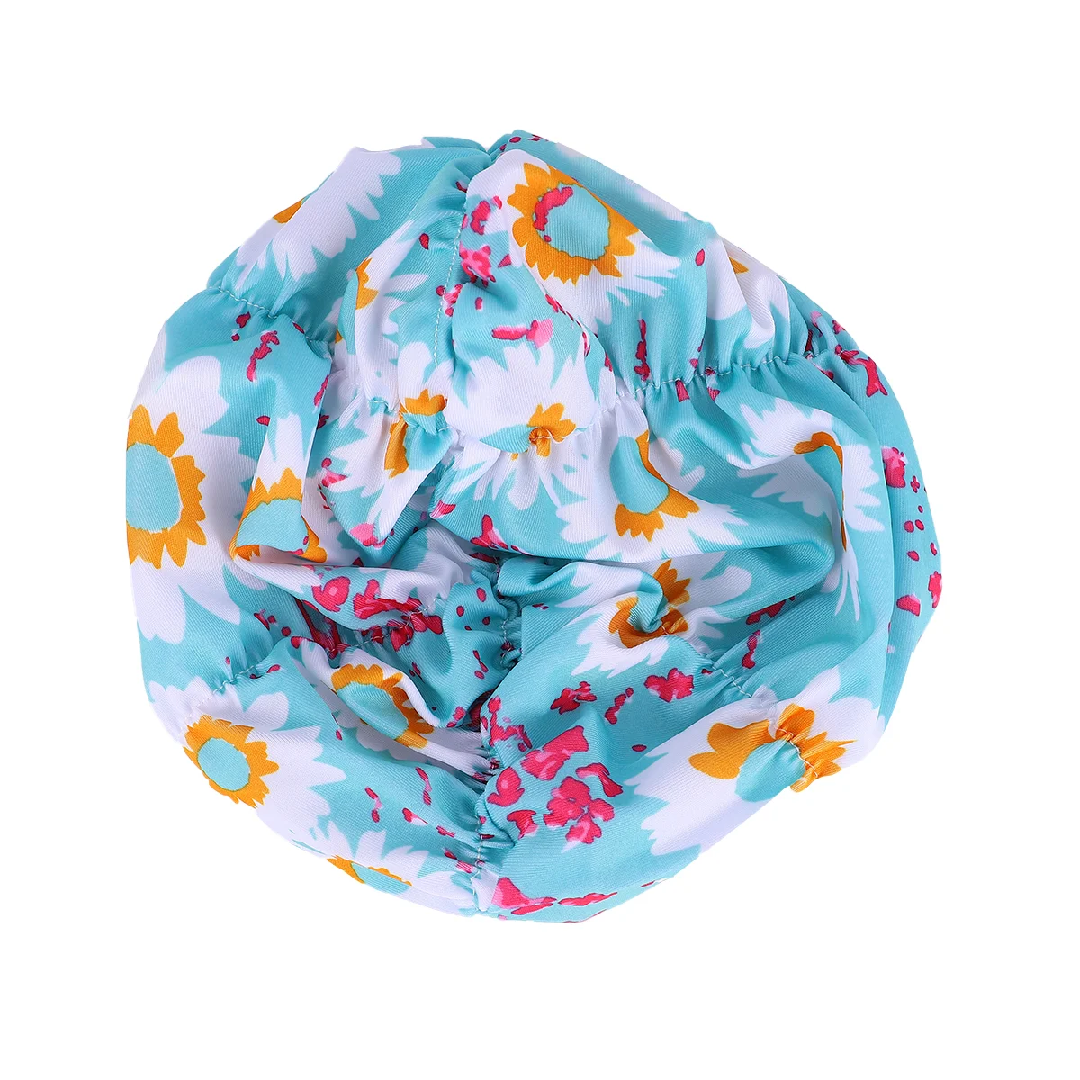 Pleated Allover Swim Cap Accessories Ear Cover Swimming for Women Headwear Wrinkle