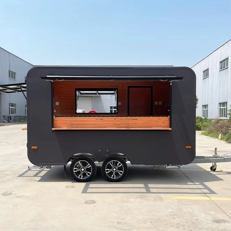 ストリートコーヒー、アイスクリーム、バーガー、タコス販売の移動販売車、設備完備のキッチンカー、ファストフードトレーラー販売中