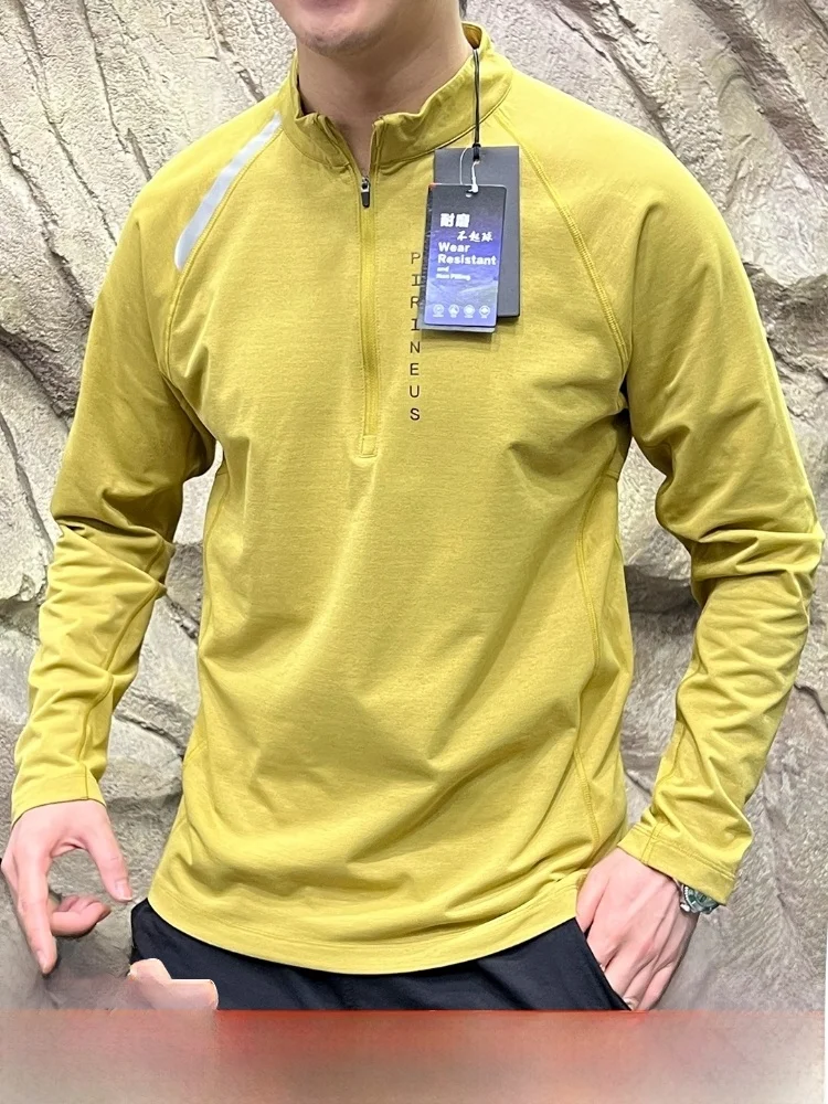 

3D индивидуальная футболка Long Sve Base irt f с воротником-стойкой на молнии, удобная для кожи мужская футболка осень-зима