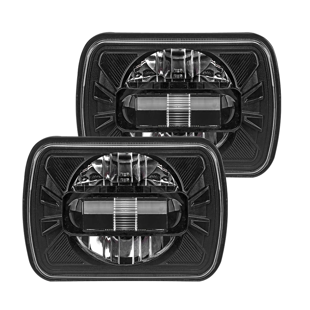 5x7 Led Angel Eyes 12v kwadratowe reflektory Led akcesoria do Jeep Cherokee XJ Off Road YJ H6054 6052 6054 H5054