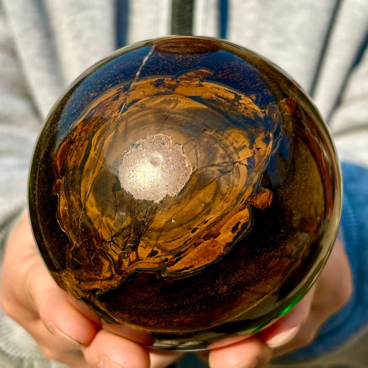 Natural Yellow Tiger Eye Stone Ball,Quartz Crystal Tiger Eye Stone Raw Rock Polished Ball, Mineral, Healing Ball